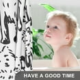 thumbnail image 2 of Shower Curtain, Washable Cloth Cute Dogs Kids White and Black Shower Curtain Set with 12 Shower Curtain Hooks, Kawaii Pet Puppy Waterproof Shower Curtains for Bathroom Decor, 72x72 Inches, 2 of 6