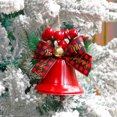 thumbnail image 4 of Lilgiuy Christmas Bell Ornaments, Rustic Christmas Hanging Decor Bells, Xmas Tree Hanging Decorations Bells with Berry and Bow for Crafts Holiday Party Favors Supplies, 2.6×4.7in(Red), 4 of 6