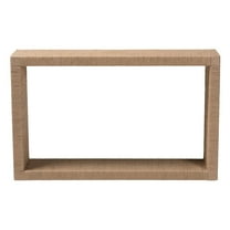 bali & pari Rajiya Handwoven Jute Console Table - Rectangular Open-Frame Table