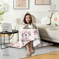 thumbnail image 4 of Wearable Blanket,Fairy Princess Mushroom Pattern Hooded Wearable Flannel Blanket for Adults & Teens,Winter Poncho Shawl Wrap Cape Cozy Anti-Pill,60"x80", 4 of 5