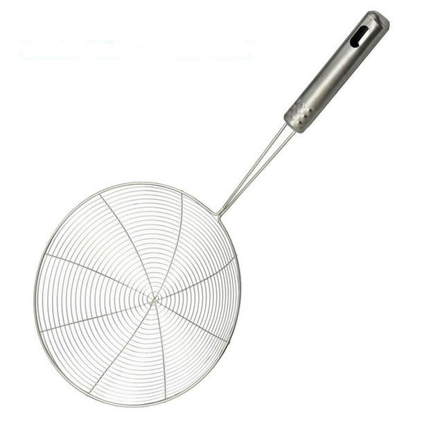 Billuyoard Colador de araña sólido Skimmer Cucharón Utensilios de cocina de acero inoxidable Herramienta Papas fritas Utensilio para freír pescado Cocina y Comedor Plata #dieciséis Billuyoard JJ17828-03B