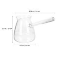 thumbnail image 4 of 2pcs Side Handle Coffee Pot Delicate Glass Milk Pot Heat Resistant Teapot Random Style, 4 of 6