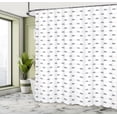 thumbnail image 5 of Ambesonne Mouse Shower Curtain, Rodents and Mini Hearts, 69"Wx75"L, Dimgray and White, 5 of 5