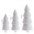 thumbnail image 2 of Set de árboles navideños de cerámica con terciopelo MOREDOTS, 2 of 6