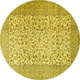 thumbnail image 1 of Ahgly Company Indoor Round Persian Yellow Traditional Area Rugs, 7' Round, 1 of 4
