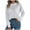 White, variant on Wdgfv Women's Lightweight V-Neck Cotton Striped Pullover Top Elegant Women's Winter Pullover Sweater Soft Casual Comfort Round Neck Openwork Long Sleeve Top