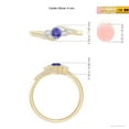 thumbnail image 4 of ANGARA Natural Tanzanite and Diamond Three Stone Bypass Engagement Ring in 14K Yellow Gold for Women (Size-4mm) | December Birthstone, Anniversary, Jewelry Gift for Women | Natural Tanzanite Ring, 4 of 8