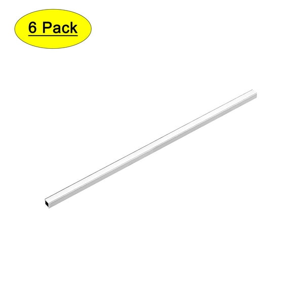 Unique Bargains 6063 Aluminum Square Tube 6mmx6mmx1mm Wall Thickness 200mm Length Seamless Straight Tubing 6 Pcs