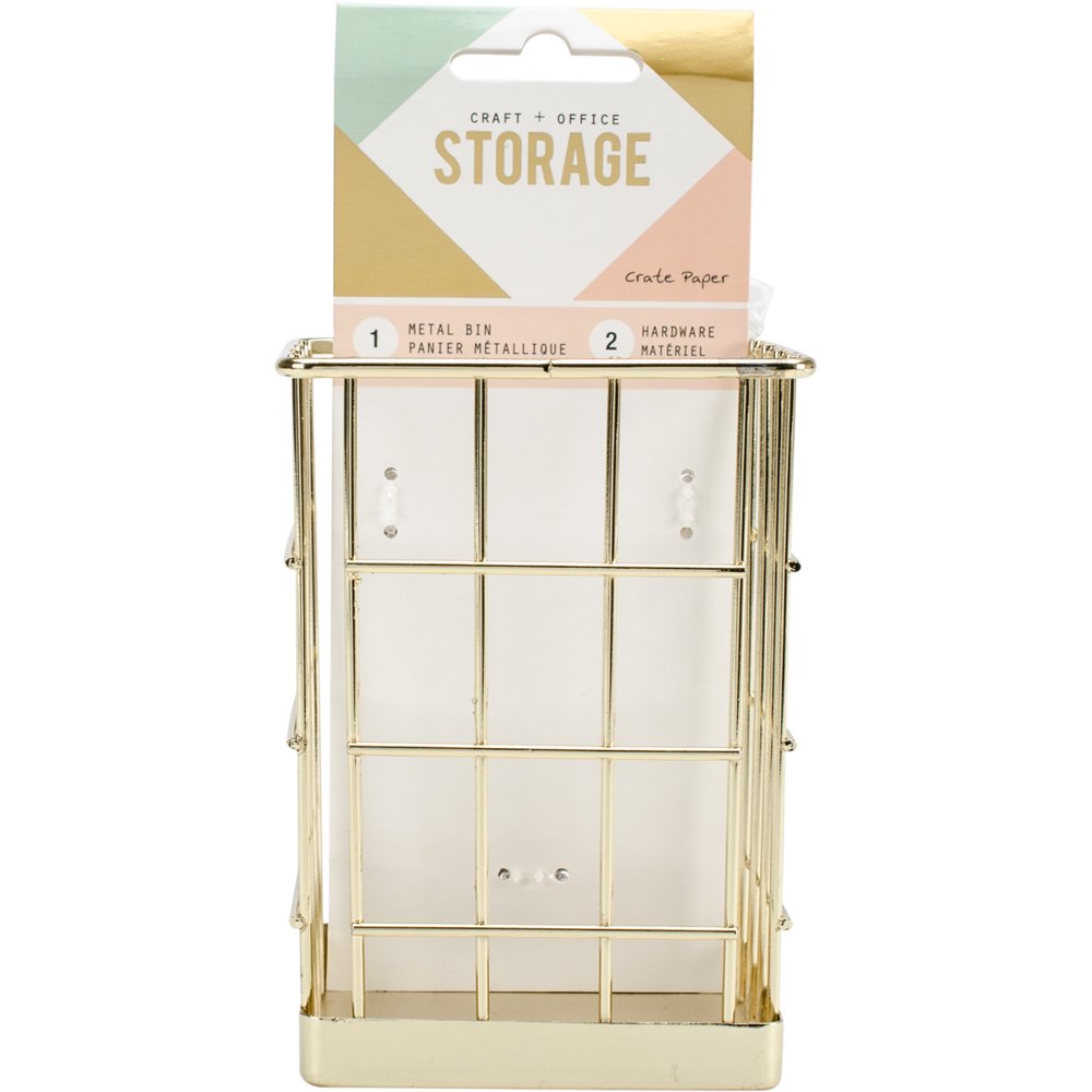 Wire System Metal Storage BinSmall Gold