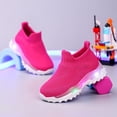 thumbnail image 5 of Linfrsh Toddler Boys Girls Light Up Shoes Lightweight Mesh Breathable Fashion Led Flashing Walking Running Sneakers for Toddler and Little Kid (Hot Pink,6), 5 of 7