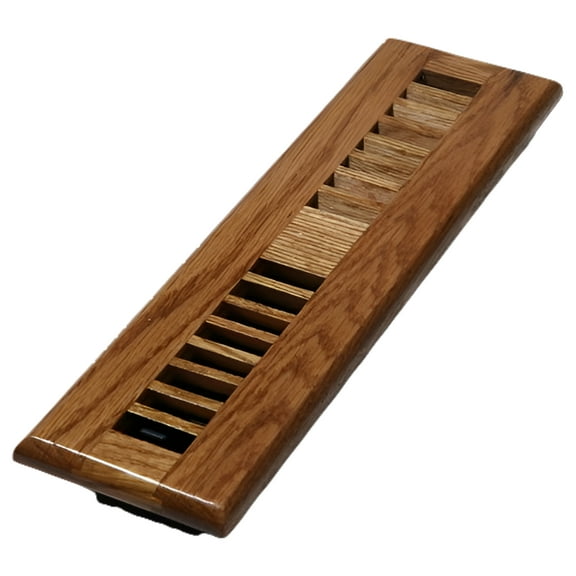 Decor Grates WL212-M 2-Inch by 12-Inch Wood Louver Floor Register, Medium Oak
