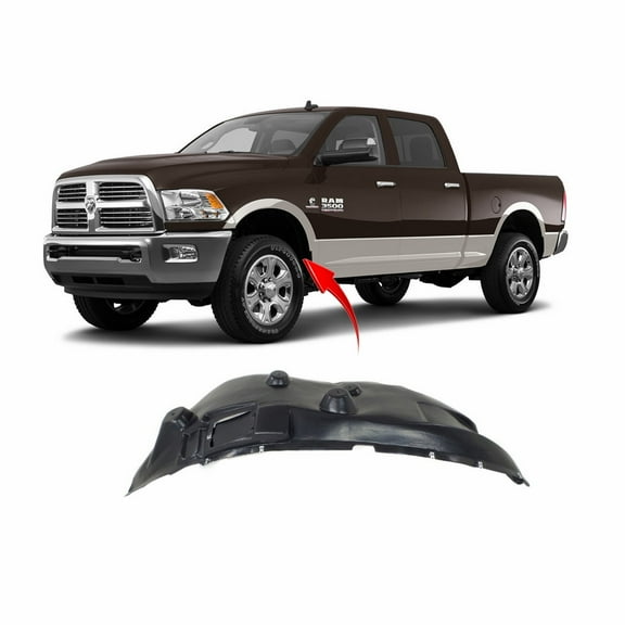 DCP Front Left Driver Side Fender Liner For 2014-2018 Dodge RAM 2500 CH1248164