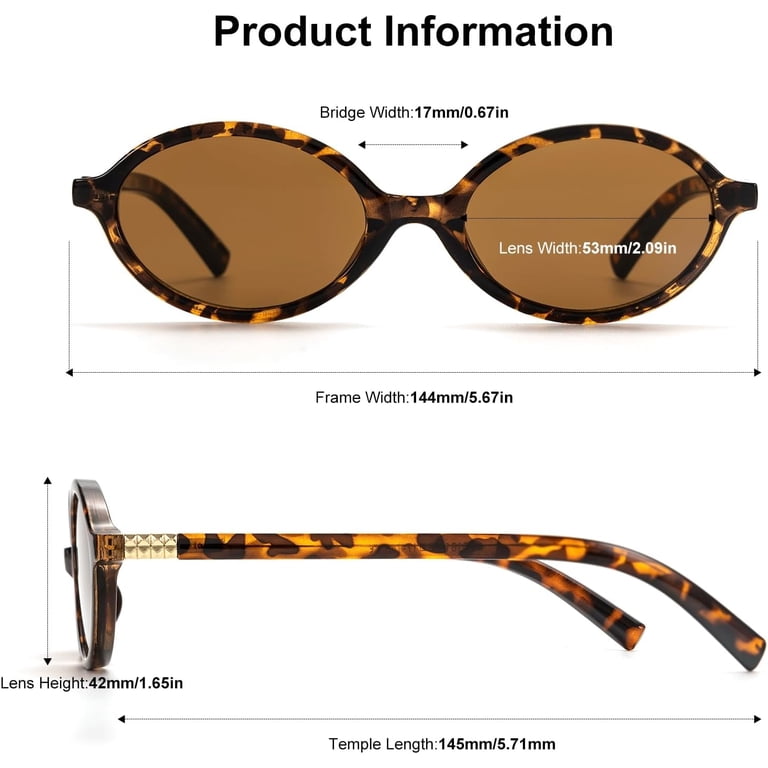 Retro Oval Sunglasses for Women Vintage 90s Y2K Trendy Designer