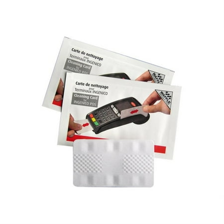 UPC: 0644218120237 | Ingenico Card Terminal Cleaning Card featuring Waffletechnology 40 Cards per box 2931