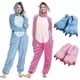 thumbnail image 1 of Adults Stich Onesie Anime Stitch Angel Cute Costume Jumpsuit Onesies Hooded Sleepwear Halloween Cosplay For Men Women, 1 of 3