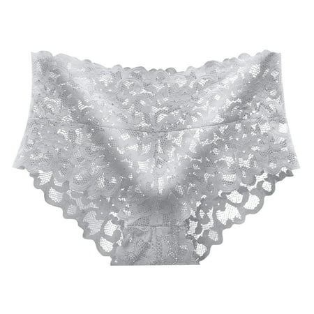 

Yuelianxi Women Ladies Fashion Ultra Soft Seamless Low Waist Lace Panties Underwear
