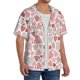 thumbnail image 2 of Balery Hand Drawn Hearts Camisa Casual de Manga Corta con Botones para Hombre, Texturizada, Estilo Cubano, para Playa, Verano-Small, 2 of 5
