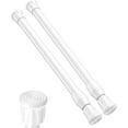 thumbnail image 1 of Tension Curtain Rod 12-20inches Small Tension Rods White Adjustable Spring Tension Curtain Rods 2 Pack Mini Curtain Rod Short for Cupboard Closet Rod Kitchen Drawers No Drill Cupboard Cabinets, 1 of 6