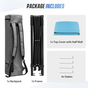 EAGLE PEAK 8x8 Slant Leg Lightweight Compact Portable Canopy w/ Backpack(Light Blue)