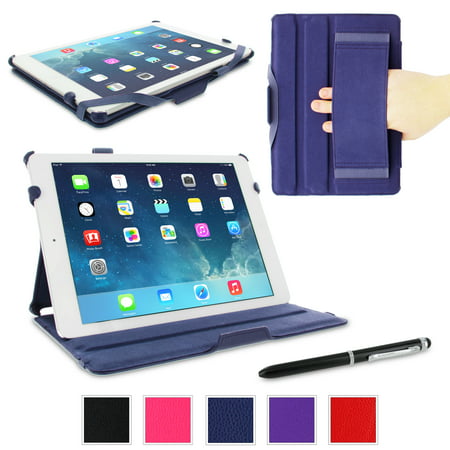 iPad Air Case, Apple iPad Air 1 Case, rooCASE Slim Fit Leather PU Lightweight Folio Stand Smart Cover Auto Sleep/Wake for Original iPad Air 1 -