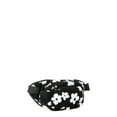 thumbnail image 3 of No Boundaries Women's Hands Free Rectangular Fanny Pack Black and White Floral, 3 of 5