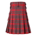 thumbnail image 5 of CONZONE Mens Traditional Scottish Dress Up Historical Plaid Skirt Outfit Funny Party Stage Performance Clothes Set, 5 of 9
