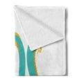 thumbnail image 2 of Dragon Soft Flannel Fleece Throw Blanket, Mythological Chinese Illustration Monstrous Creature Cartoon, Cozy Plush for Indoor and Outdoor Use, 50" x 70", Seafoam Yellow, by Ambesonne, 2 of 5