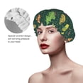 thumbnail image 2 of KLL Camp In The Forest Pattern Shower Cap & Bath Cap for Women,Reversible Oversized Waterproof Shower Caps for all Hair Lengths,Elastic Reusable Bathing Hair Cap, 2 of 6