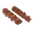 thumbnail image 4 of Juego de 2 protectores de de cuero Gauntlet Medieval bracks hebilla de sujeción Punk bracks guante de cuero para hombre y mujer marrón Macarena Guardia del brazo de tiro con arco, 4 of 8