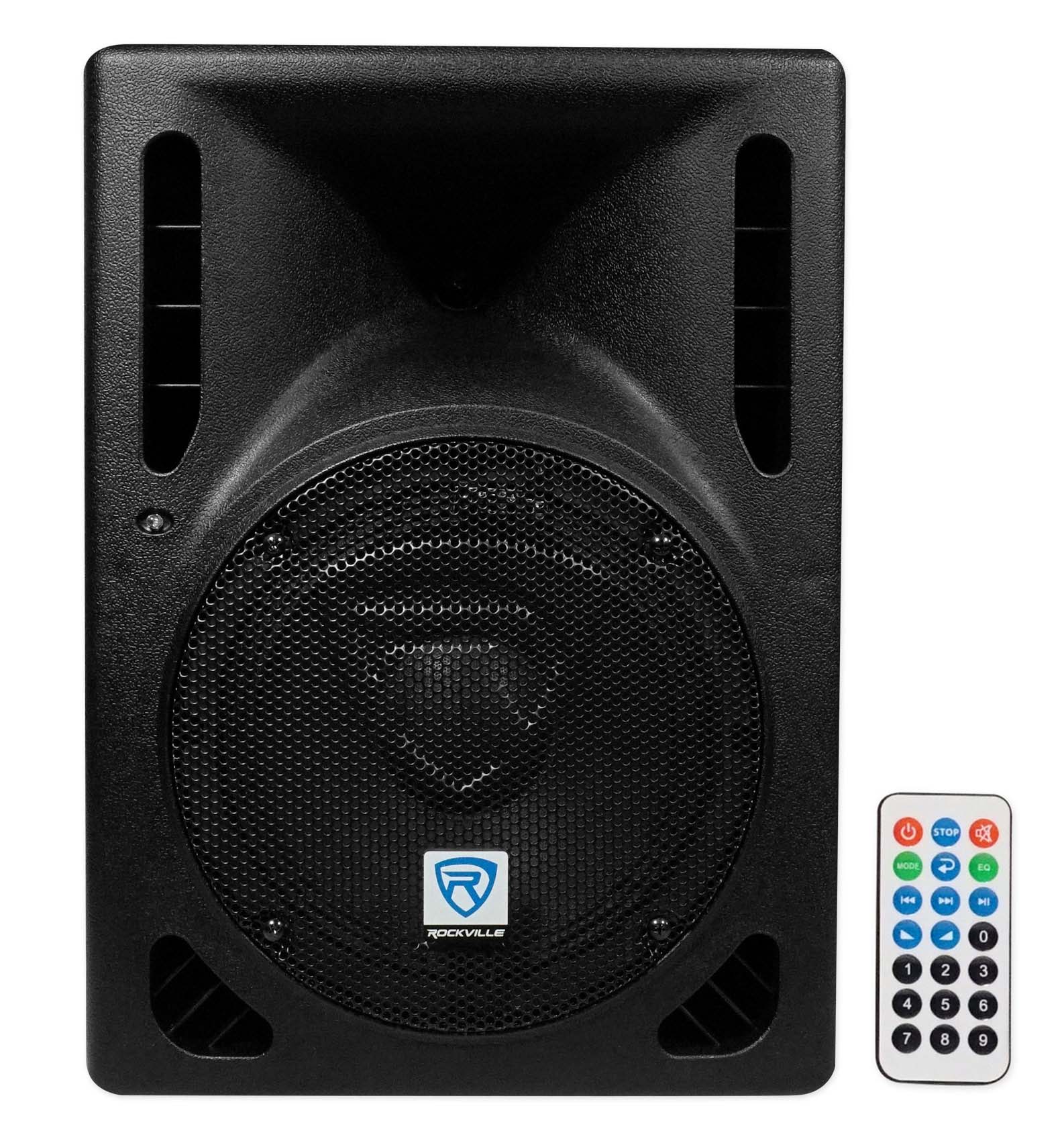 (2) Rockville RPG8BT 8" 800w Powered BlueTooth/USB DJ Speakers+Stands+Cables - image 2 of 11