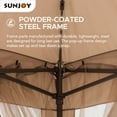 thumbnail image 4 of SUNJOY Outdoor Soft Top Patio umbrellas 11x11 Steel 2-Tier Backyard Portable Pop Up Gazebo with Netting, 4 of 9