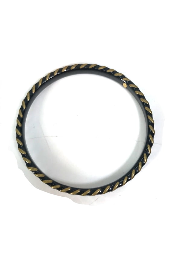 Pre-Owned Chanel CC Mark CC 97A Bangle Black Gold (Good)