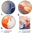 thumbnail image 3 of Designart "Orange Grey Fractal Harmonic Convergence" Fractals Metal Wall Art, 3 of 5