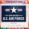 thumbnail image 2 of Patriotic Theme U.S. Air Force Banner Military Style Display Star Pattern Red White Ribbon Military Backdrop for Air Force Birthday Party Military Birthday Celebration Patriotic Event, 2 of 9