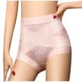 thumbnail image 2 of Blmnix High Waisted Ladies Underwear Panties Compression Tummy Control Boxer Pink Lace Panties Women's Underwear Cotton,XL, 2 of 5