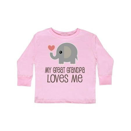 

Inktastic Great Grandpa Loves Me Gift Toddler Boy or Toddler Girl Long Sleeve T-Shirt