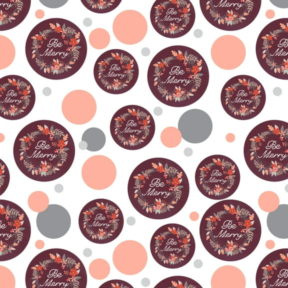 Be Merry Christmas Wreath Premium Gift Wrap Wrapping Paper Roll