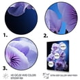 thumbnail image 3 of Designart "Purple Flowers Pansies Black" Floral Floater Framed Wall Decor, 3 of 7