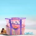 thumbnail image 2 of YIBONIKA Large Mesh Beach Bag Tote with Small Toy Bag for Mom & Kids Summer 2025 Foldable Patchwork Bag with Pockets, Parent-child Casual Bag, Pink, 2 of 6