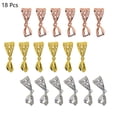 thumbnail image 2 of Abbracc 18 Pieces Pinch Clasp Bails Dangle Charms Connectors, Gold, & Rose Gold, 2 of 9