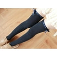 thumbnail image 6 of Tiqkatyck Ankle Socks Clearance, Wavy Lace Ribbon Bow Stockings Knee High Socks Cotton Bottoming Socks Women Compression Socks for Women Crew Socks for Women No Show Socks Womens Navy One Size, 6 of 8
