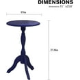 thumbnail image 2 of YANG2 Round Small End Table, Wooden Pedestal Side Coffee Tables, Vintage Accent Nightstand for Living Room, Bedroom, Entryway-1-Dark Blue, 2 of 7