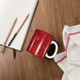 thumbnail image 4 of Disketp Red Glitter Large Coffee Mug with Handle Tea Cup Novelty Coffee Cup for Men Women Office Work, 4 of 6