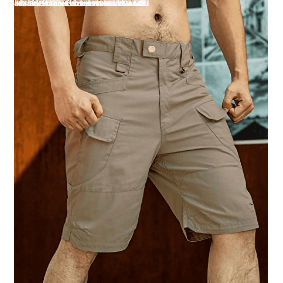 UTTOASFAY Mens Pants Men's Shorts Classic Twill Relaxed Fit Work Wear Safety Cargo Pants Khaki M