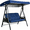 blue, variant on MISSMILE 3 Seat Patio Swing Canopy Replacement 75"X47",Waterproof Uv Resistant Outdoor Swing Top Cover with Easy Install for Porch Backyard Garden(Navy-Thin-A01)
