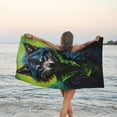 thumbnail image 5 of KLL Realistic Style Wolf Warrior Microfiber Beach Towel Fast Drying,Extra Large 31.5"x63" Sand Free Beach Towel Super Lightweight Towels, 5 of 5