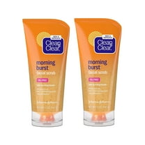 Clean & Clear Morning Burst Oil-Free Exfoliating Face Scrub, 5 oz (Pack of 2)