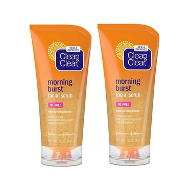Clean & Clear Morning Burst Oil-Free Exfoliating Face Scrub, 5 oz (Pack of 2)