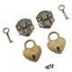 thumbnail image 1 of 2 Conjuntos Con Encanto De La aleación De Zinc En Forma De Corazón, Solución De Seguridad Para Cajas Antiguas, Artesanos Y Entusiastas De Bricolaje, 1 of 7