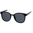 thumbnail image 2 of sunglassLA - Casual Metal Temple Square Lens Horn Rimmed Sunglasses 52mm - 52mm, 2 of 4